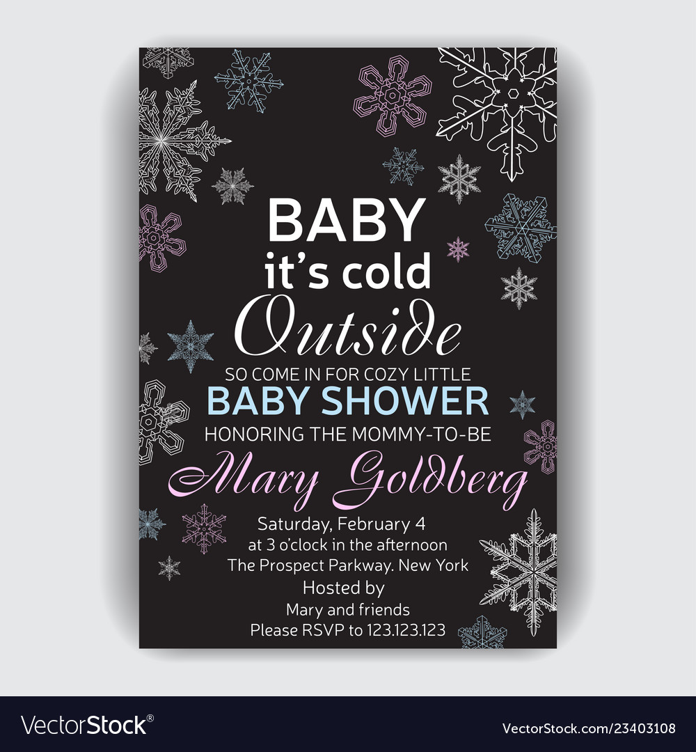 Invitation card for baby shower