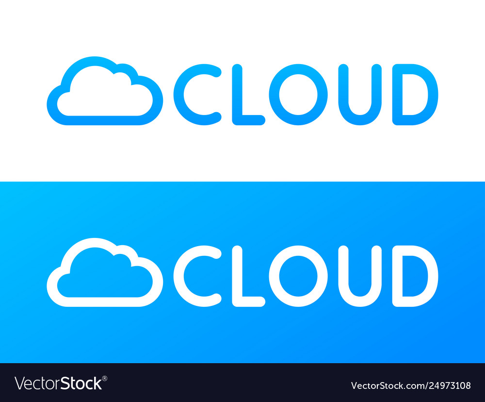 Label cloud deposit system in blue and white