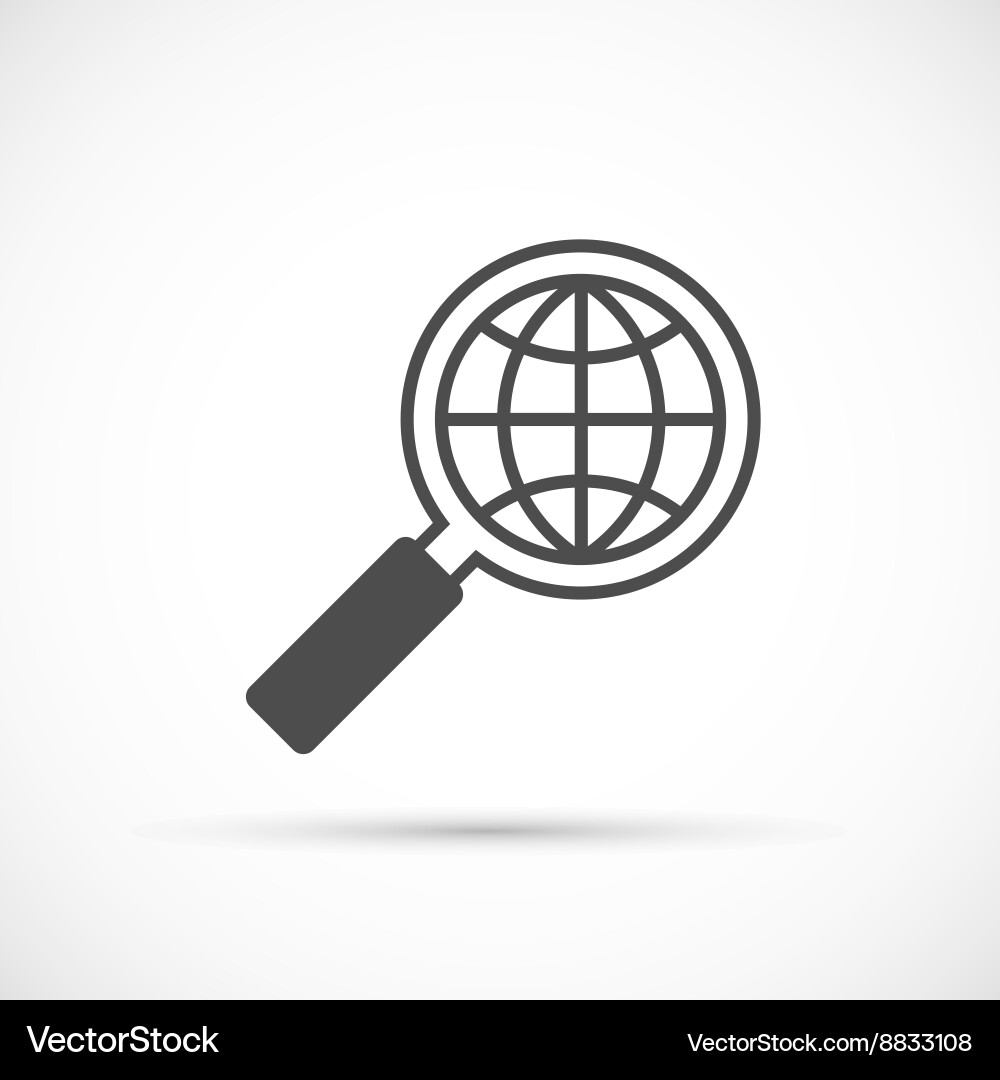 Magnifier glass icon Royalty Free Vector Image