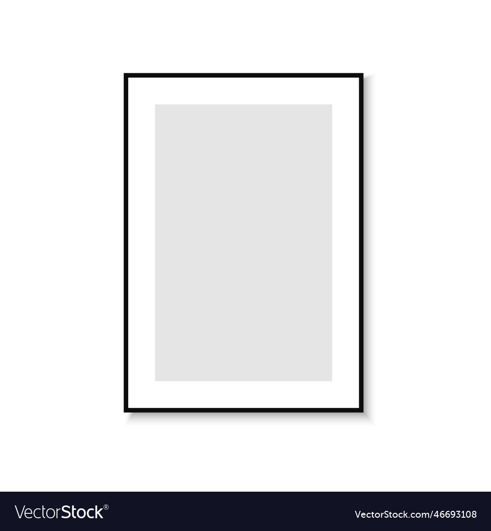 Realistic frame with black border Royalty Free Vector Image