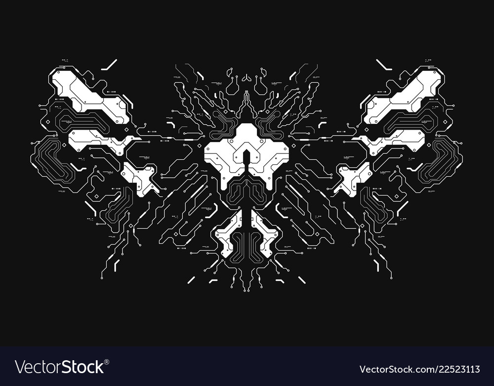Abstract modern with futuristic hud vector image Abstract modern with futuristic hud