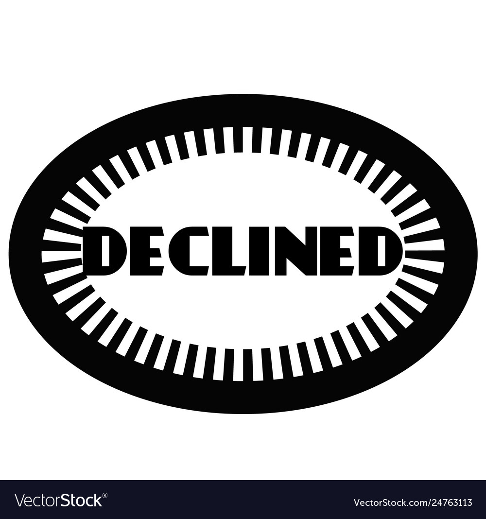 Declined stamp on white Royalty Free Vector Image