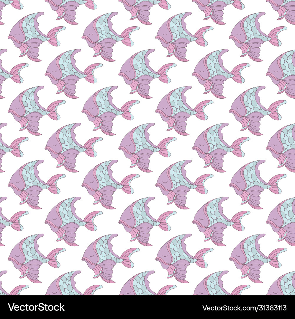 Fish backdrop underwater seamless pattern i Vector Image