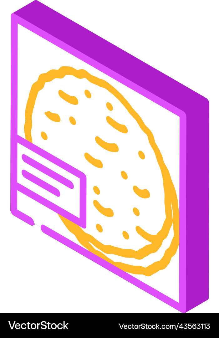 Taco shells isometric icon Royalty Free Vector Image
