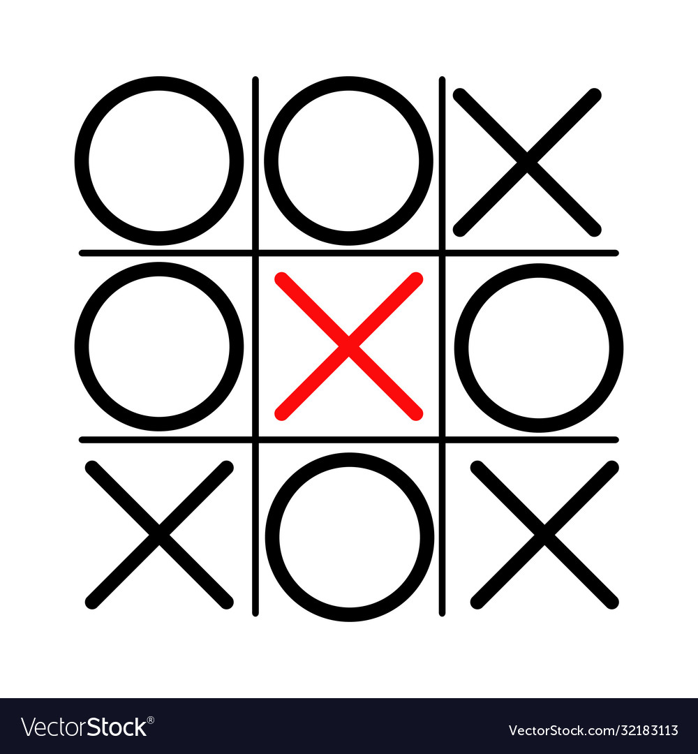 Tic tac toe game Royalty Free Vector Image - VectorStock