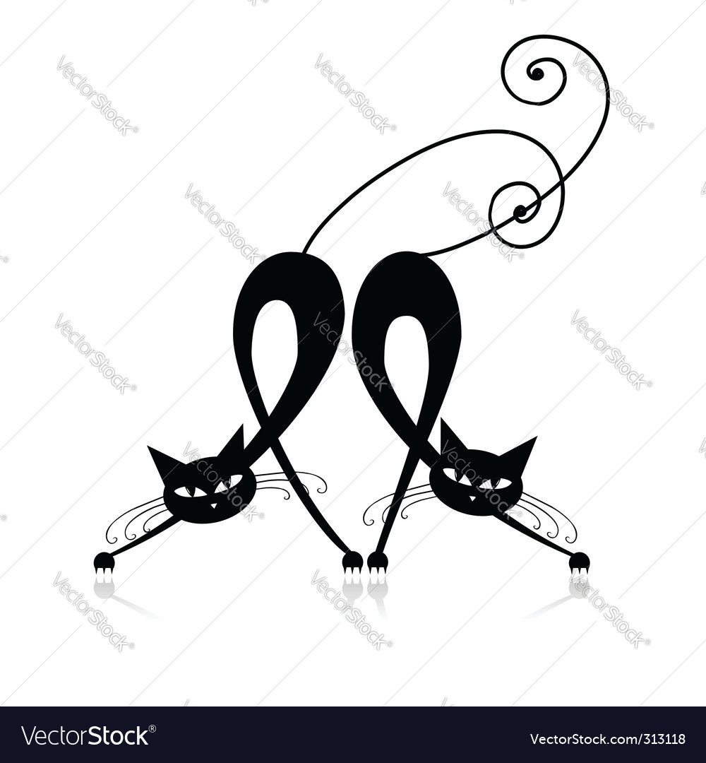 Cat silhouettes