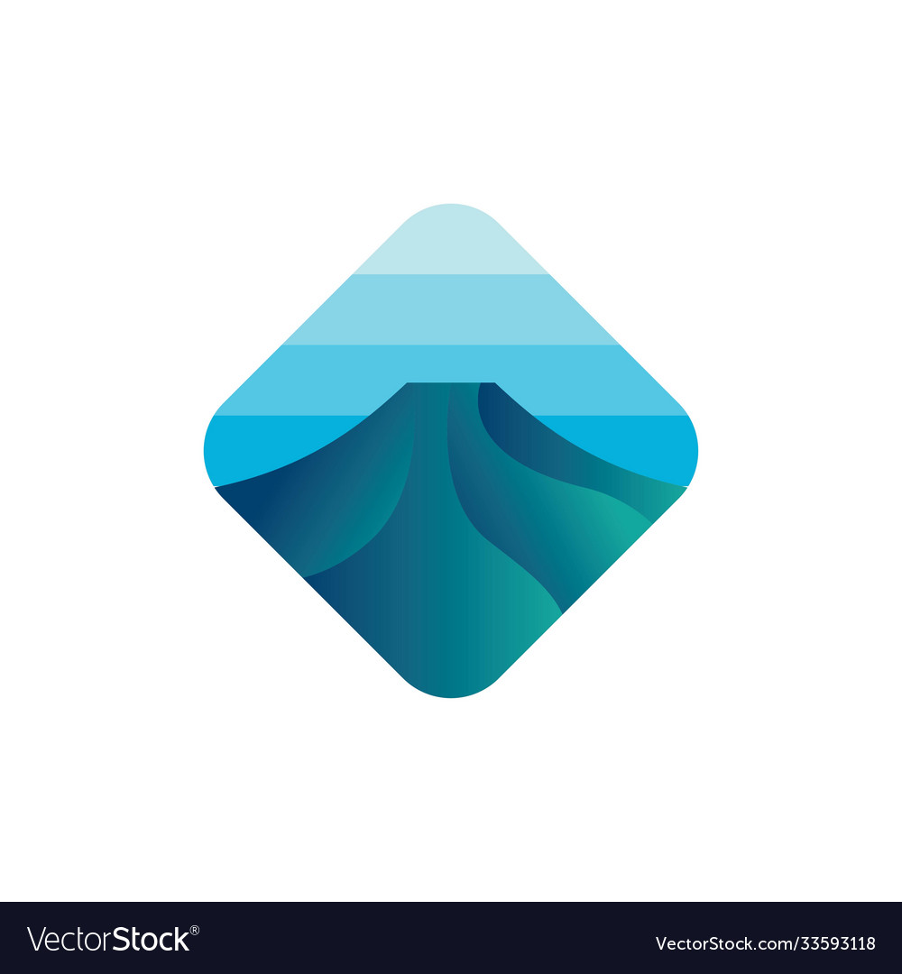 Kreative Gradienten Berg Logo Design