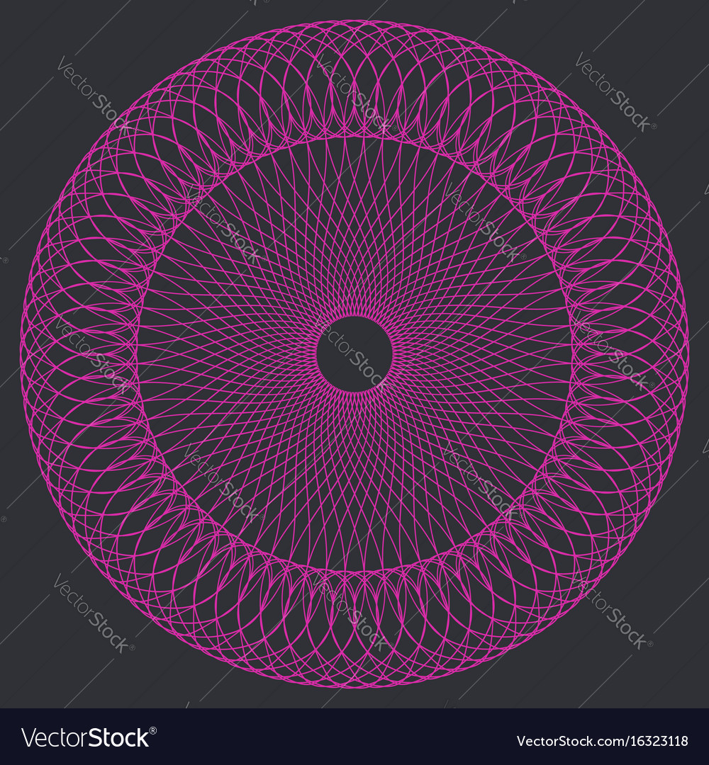 Round guilloche pattern