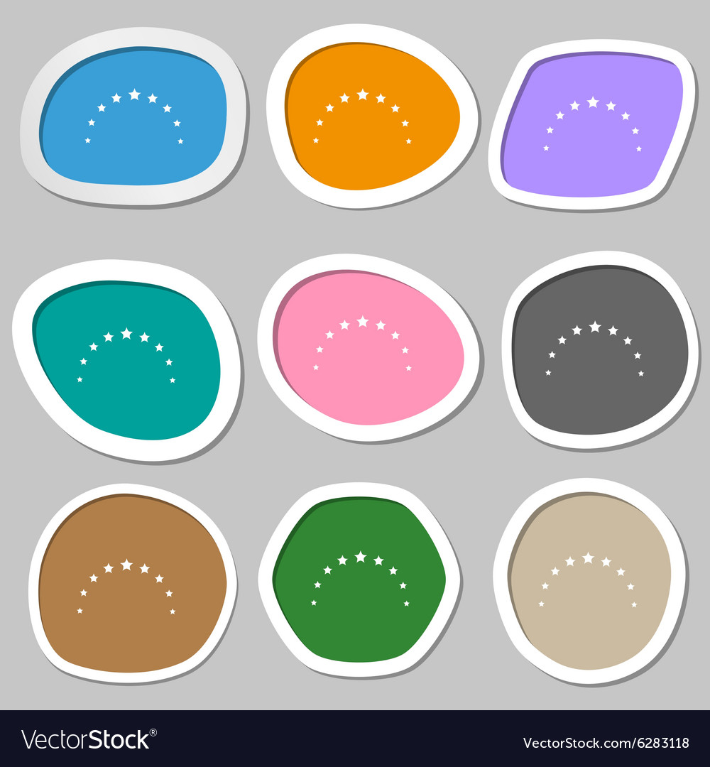 Star sign icon favorite button navigation symbol Vector Image