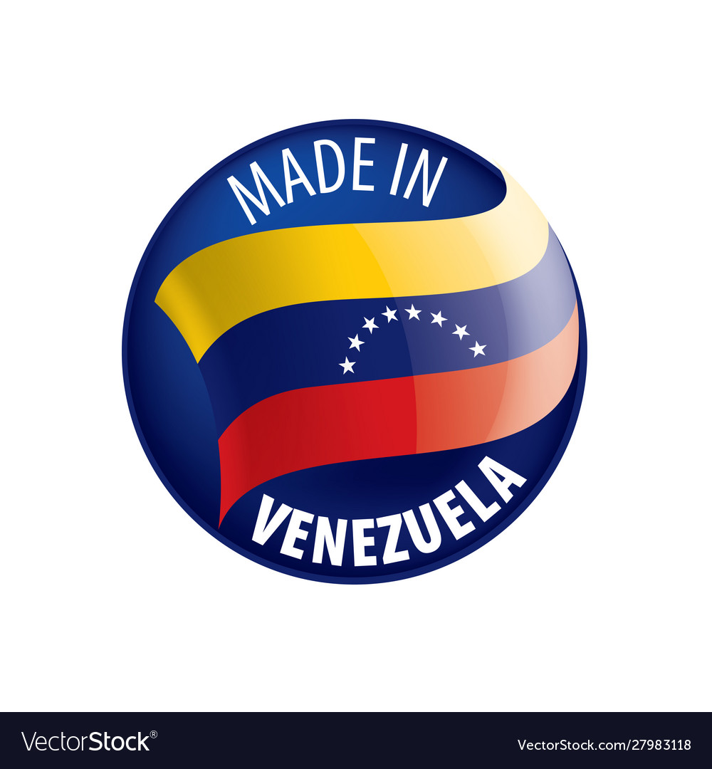 Venezuela flag on a white Royalty Free Vector Image