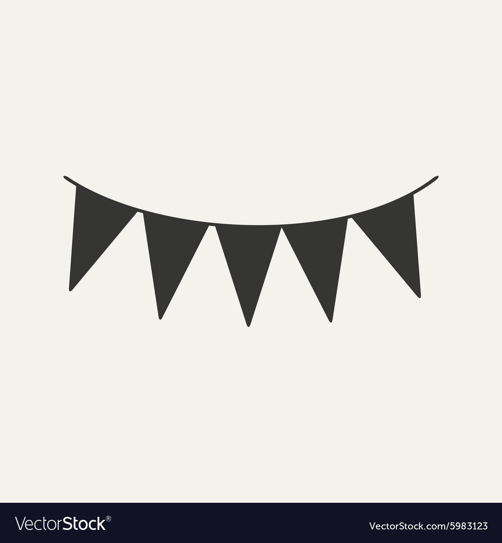 Flat in black and white mobile application garland