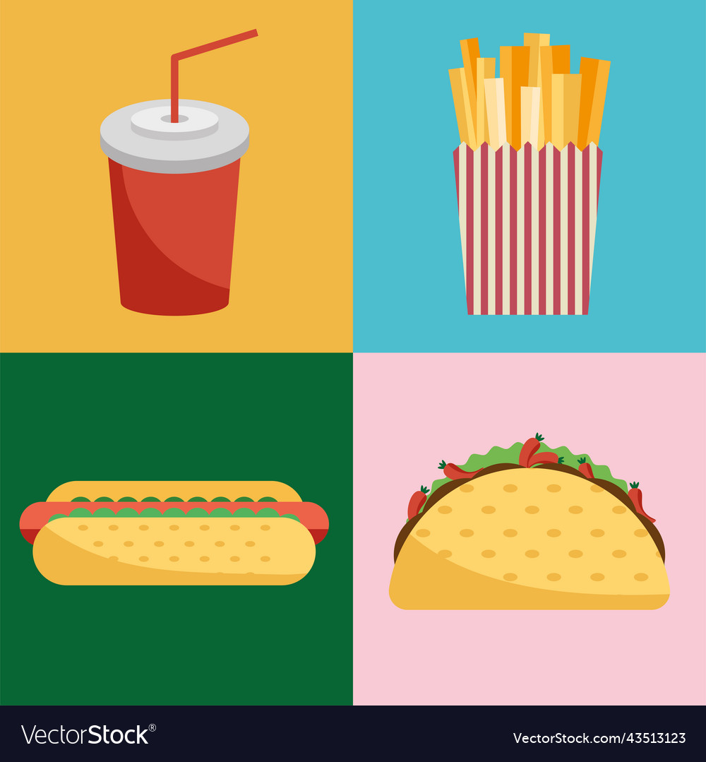 Four fast food products