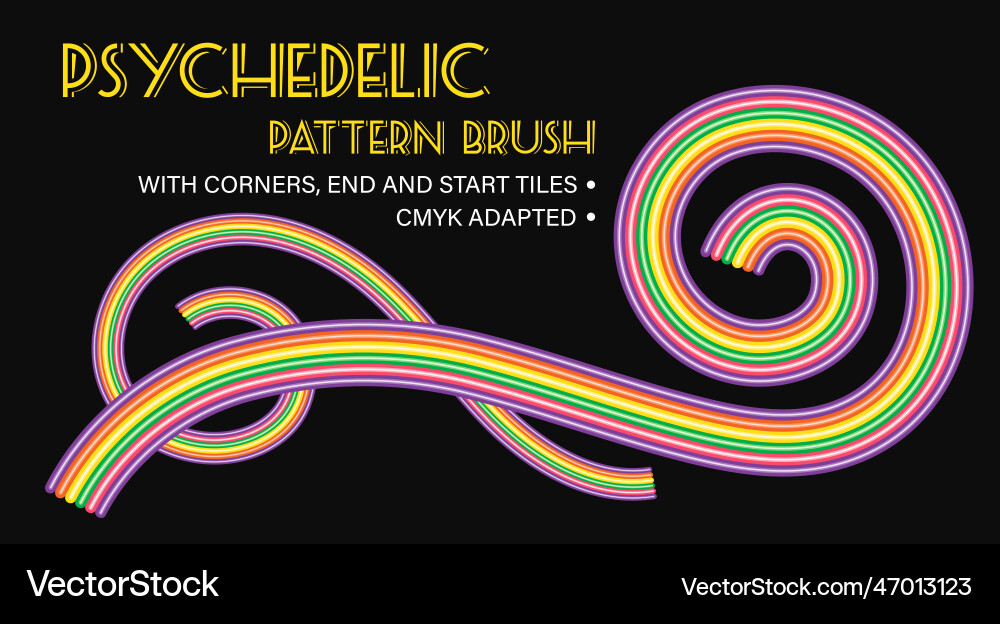 Seamless pattern brush with stripes Royalty Free Vector