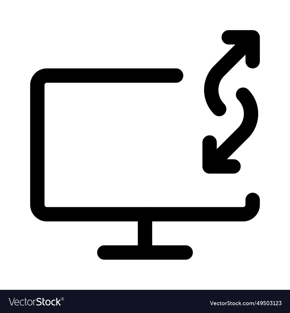 Using a desktop computer to transfer data Vector Image