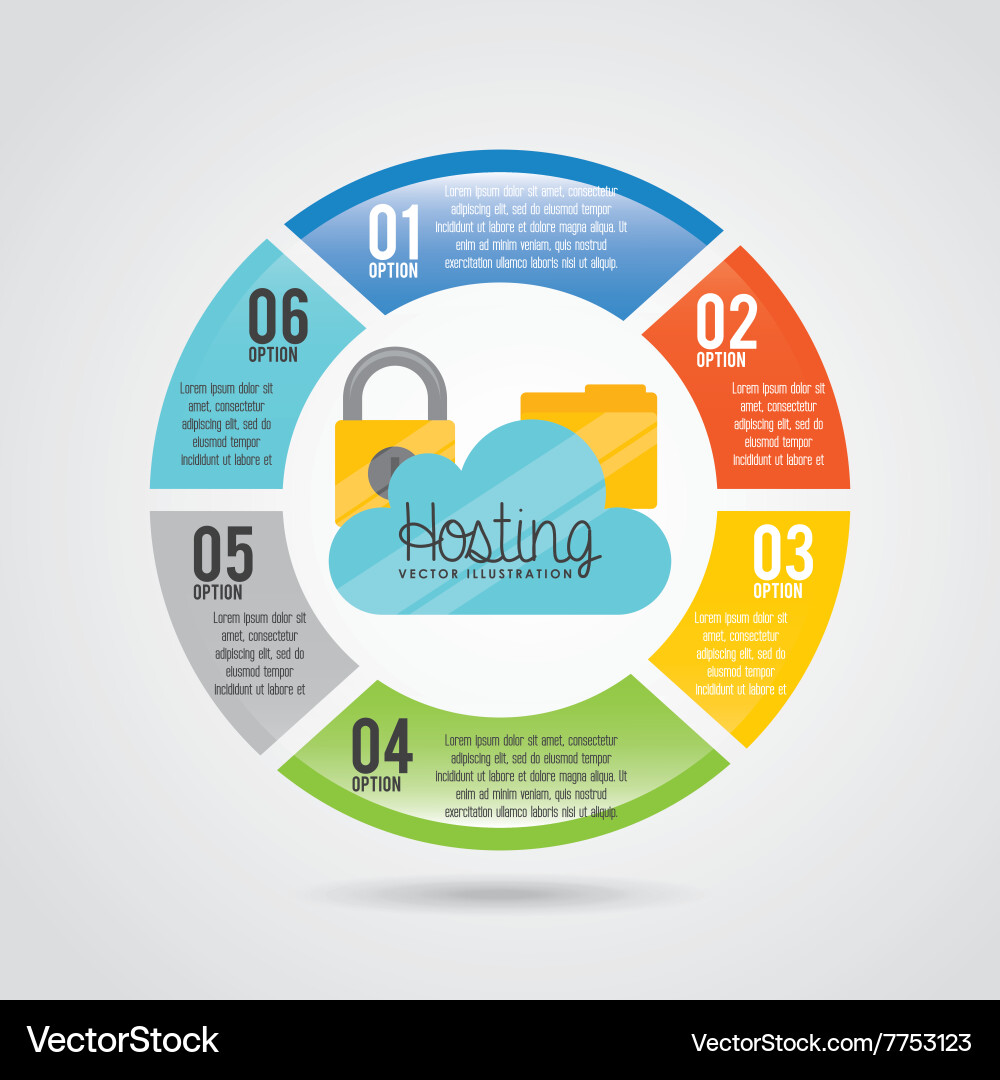 Web hosting design Royalty Free Vector Image - VectorStock