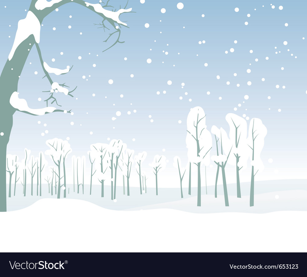 Winter landscape Royalty Free Vector Image - VectorStock