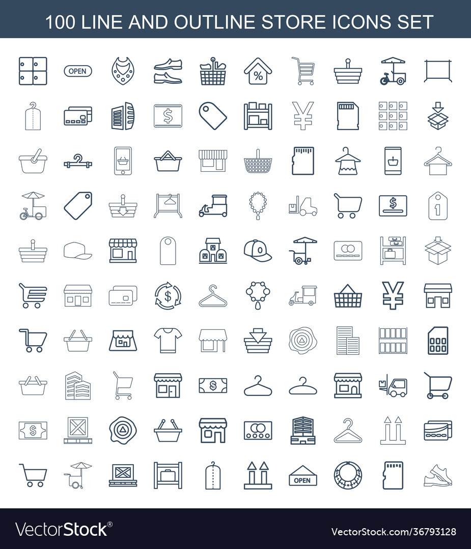 100 store icons