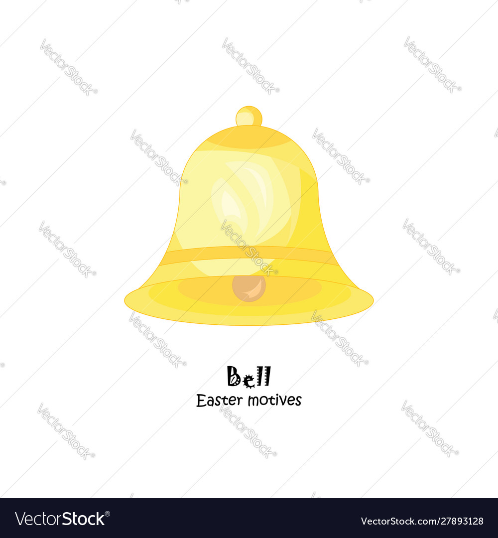 Color bell on a white