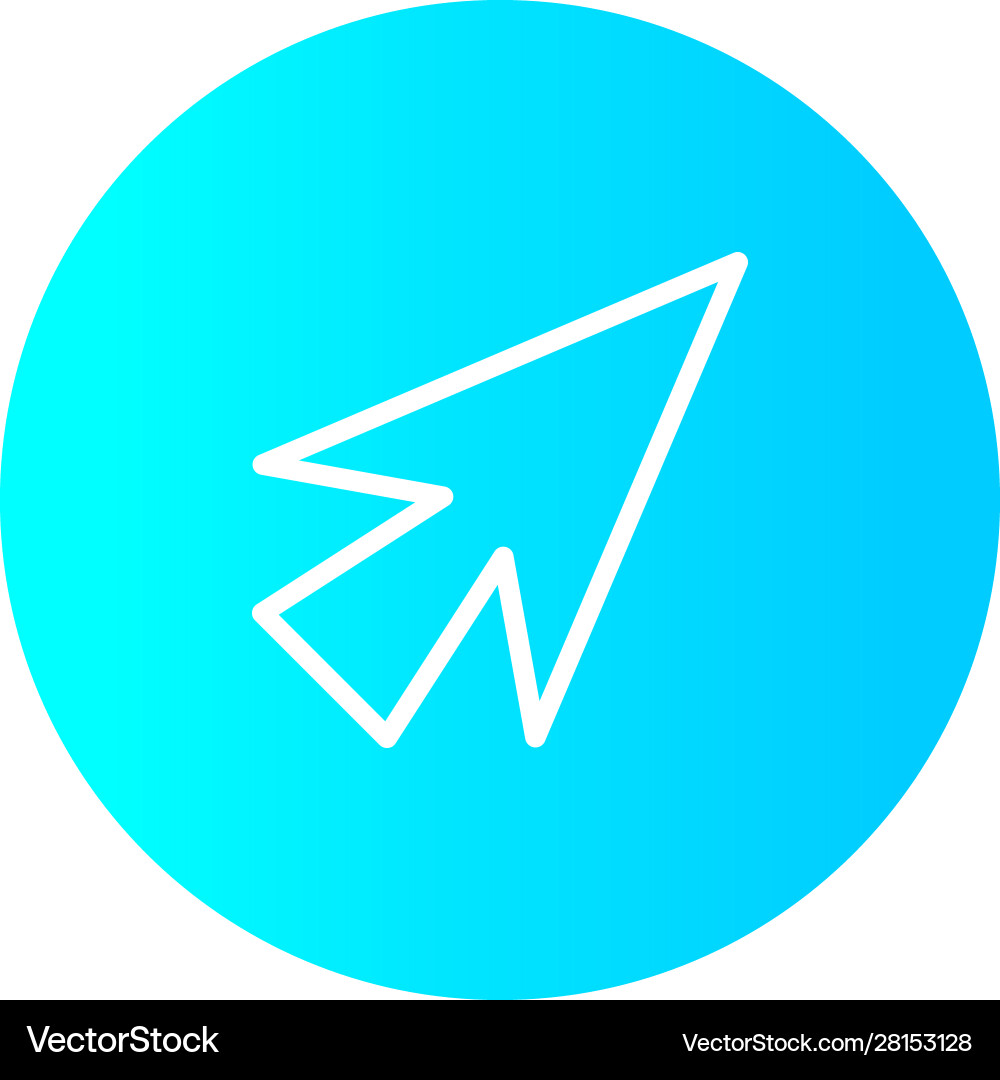 Cursor icon with white background Royalty Free Vector Image
