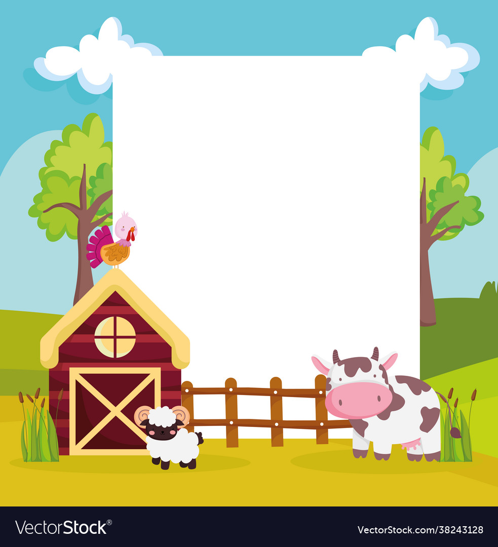 Farm cartoon banner