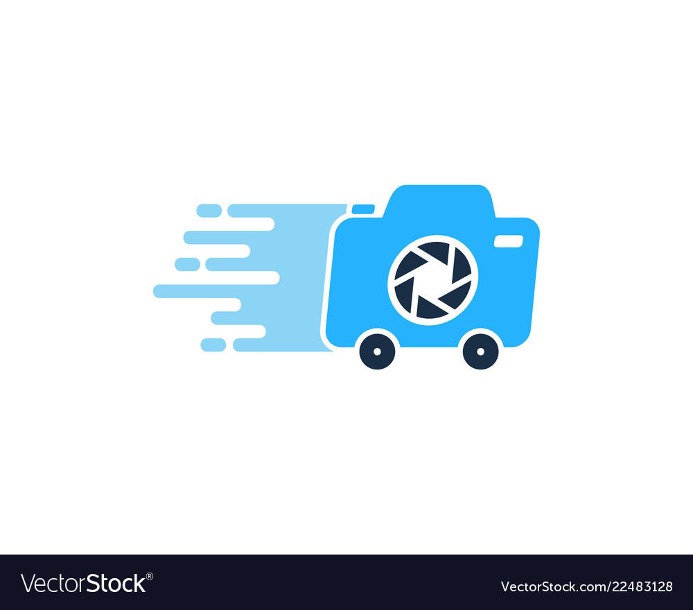 Lens delivery logo icon design