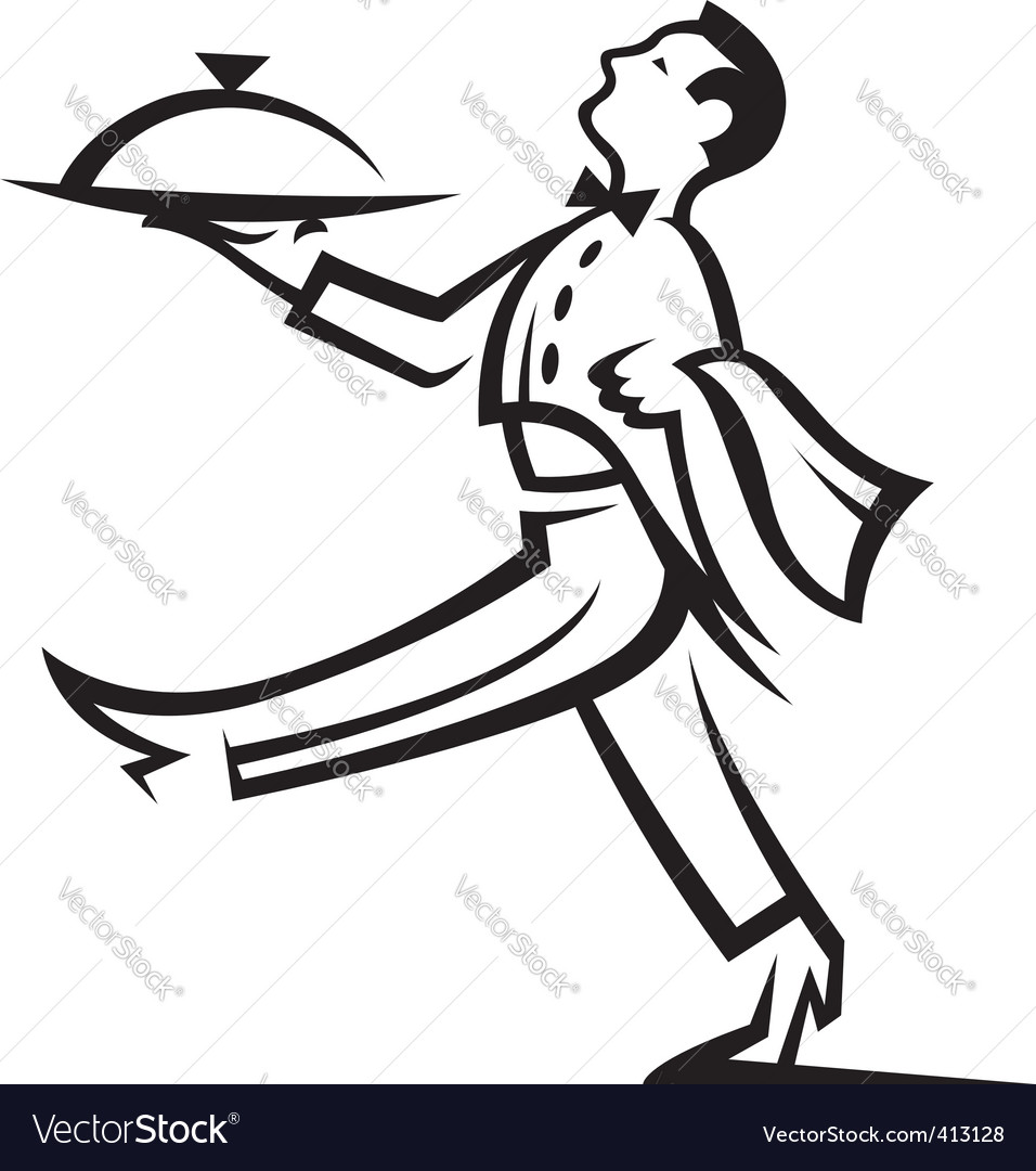 Waiter Royalty Free Vector Image Vectorstock