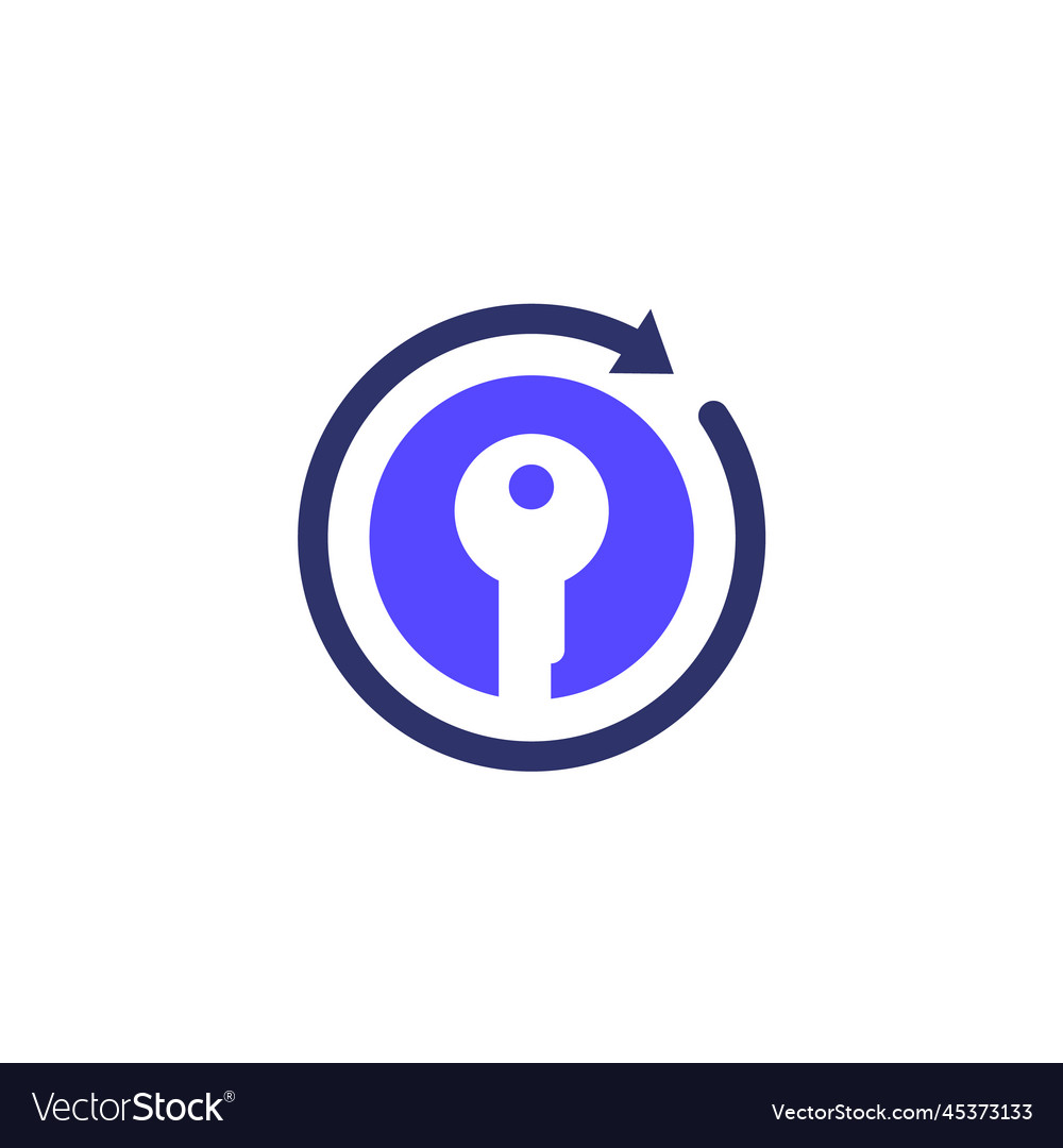 Change key icon for web and apps Royalty Free Vector Image