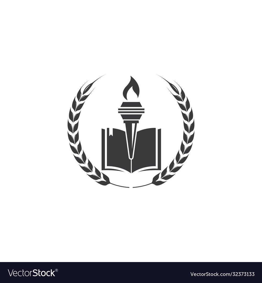 Education and torch logo Royalty Free Vector Image