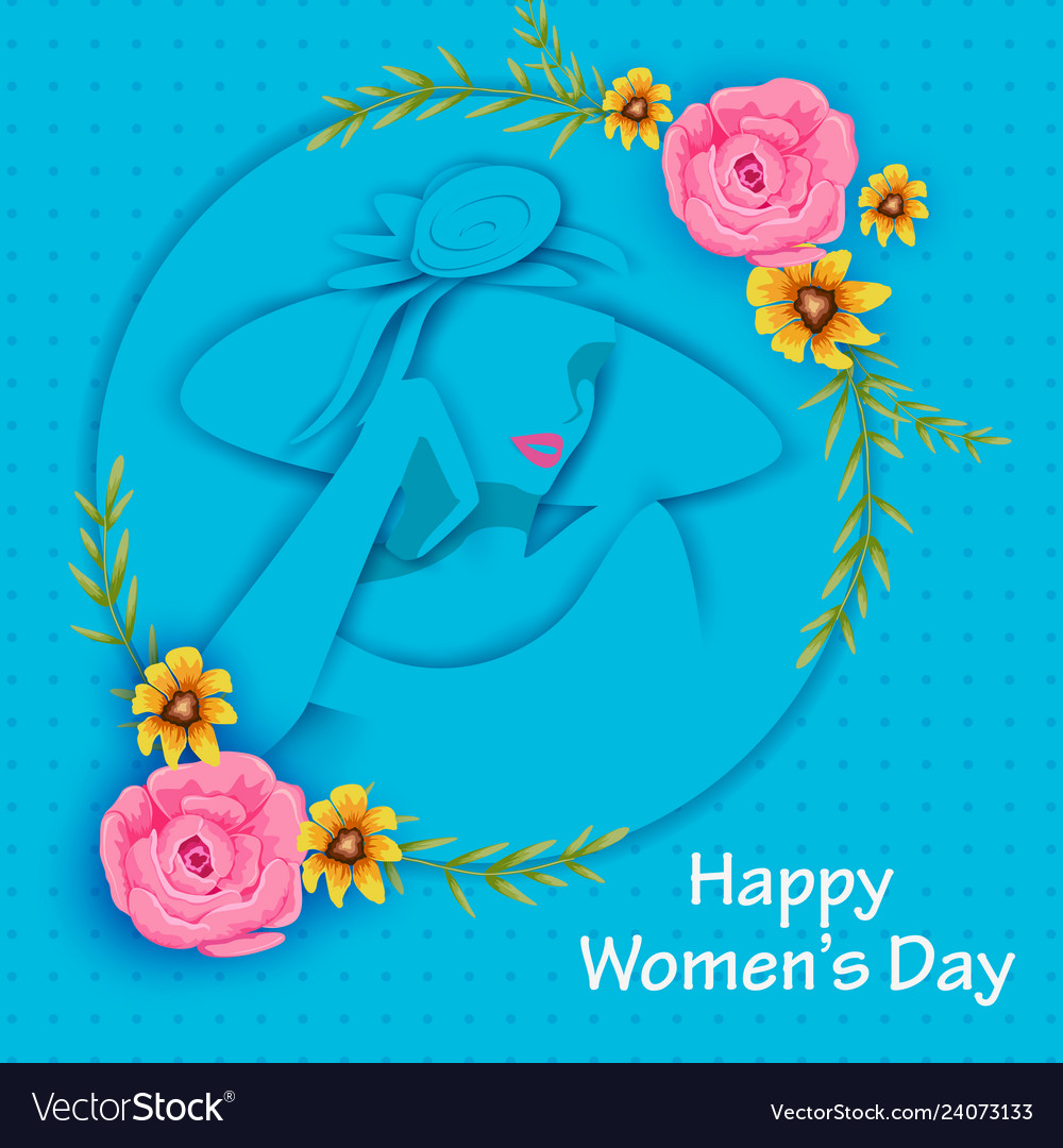 Happy International Women S Day 8th March Vector Image 3076