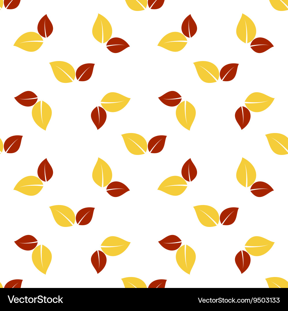 Leaves seamless background Royalty Free Vector Image
