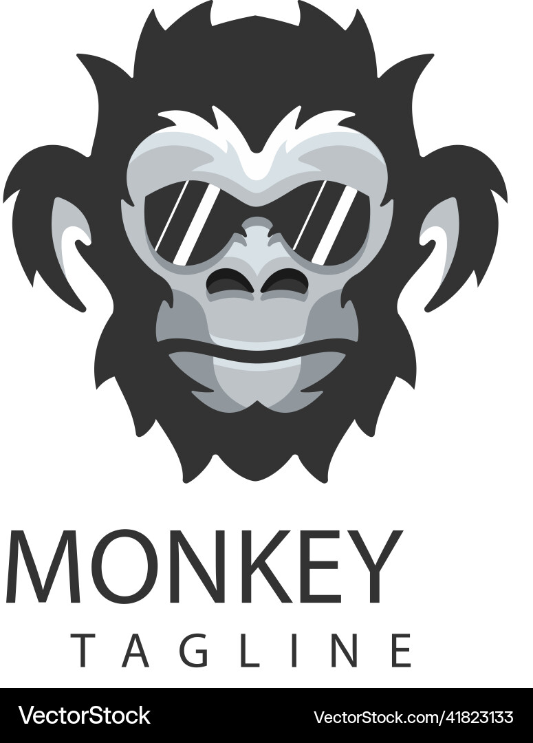 Monkey head logo Royalty Free Vector Image - VectorStock