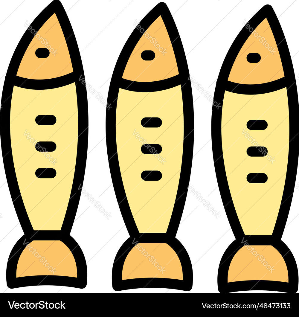 Ocean fish icon flat Royalty Free Vector Image