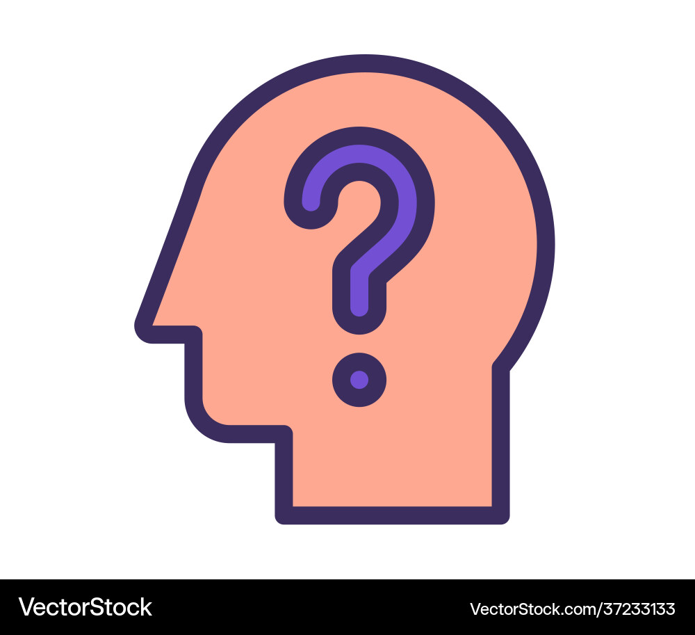 Question understand help single isolated icon Vector Image