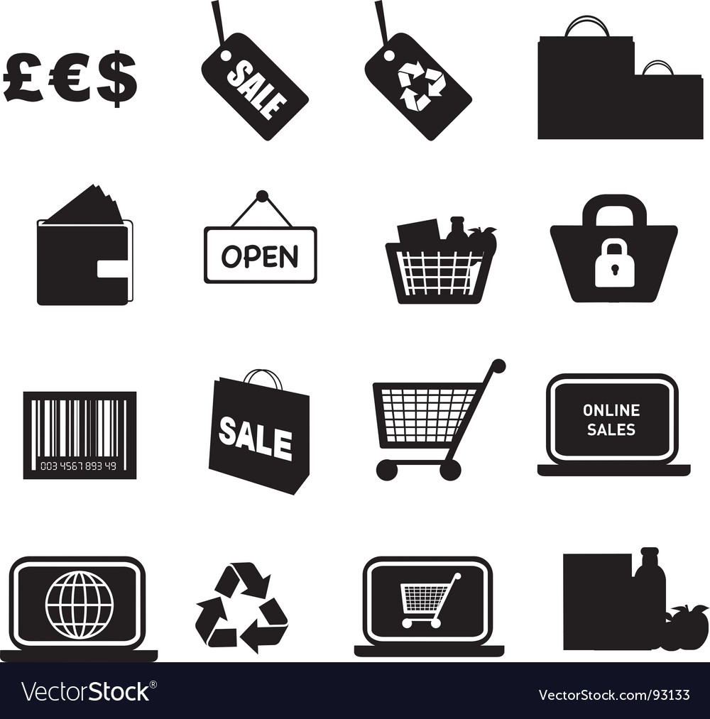 Download Retail icon silhouette Royalty Free Vector Image