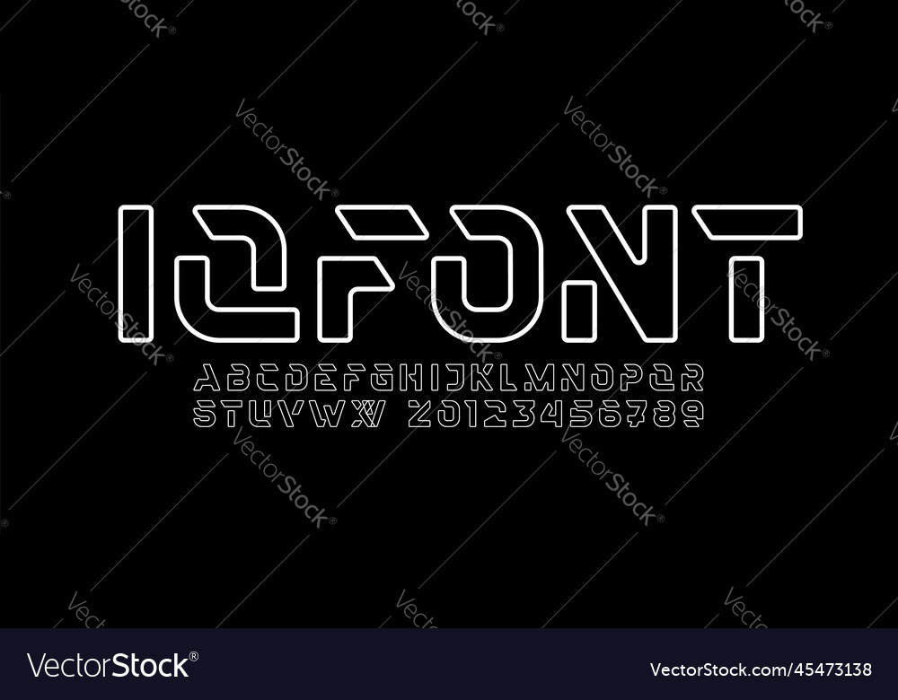 Abstract alphabet font typography for your design Vector Image