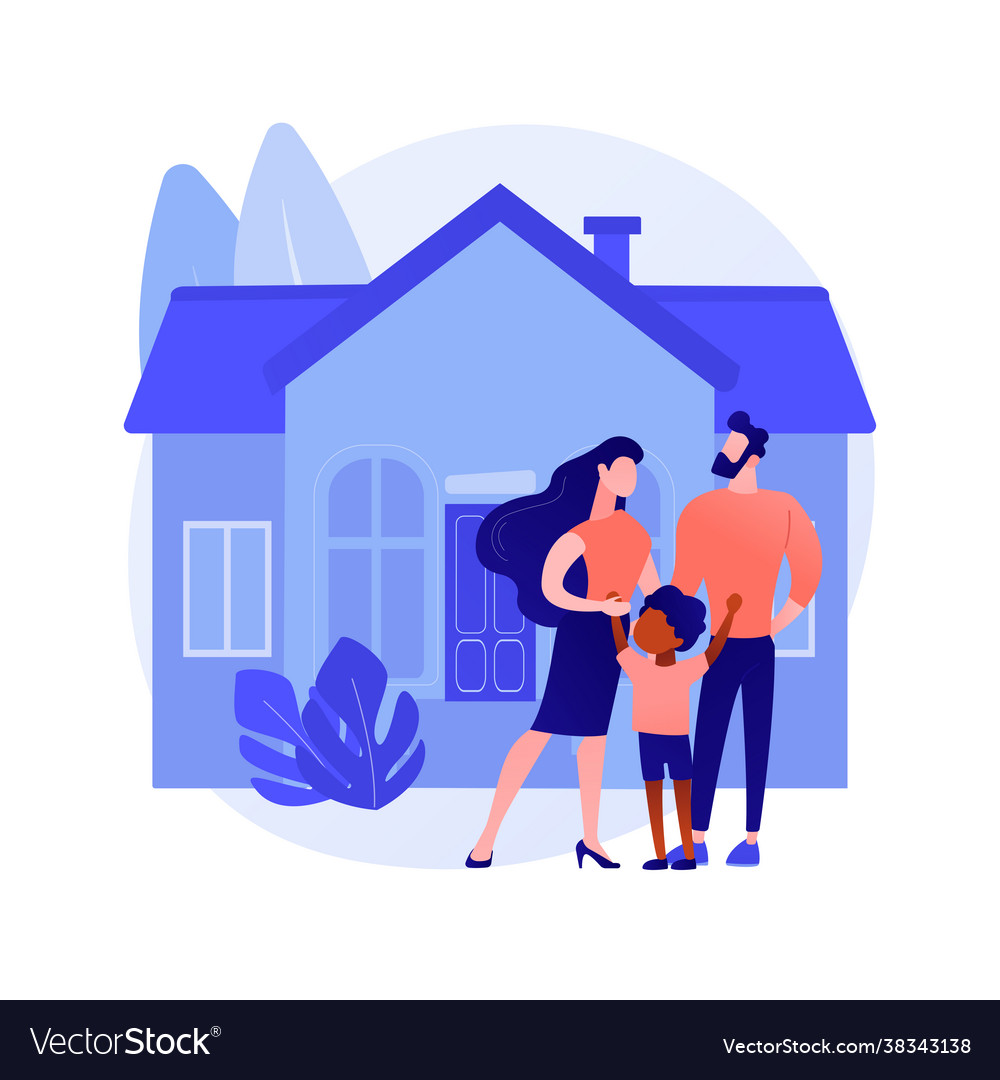 Family house abstract concept Royalty Free Vector Image