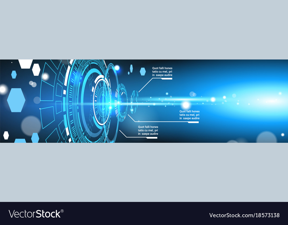 Set of computer futuristic infographic elements Vector Image