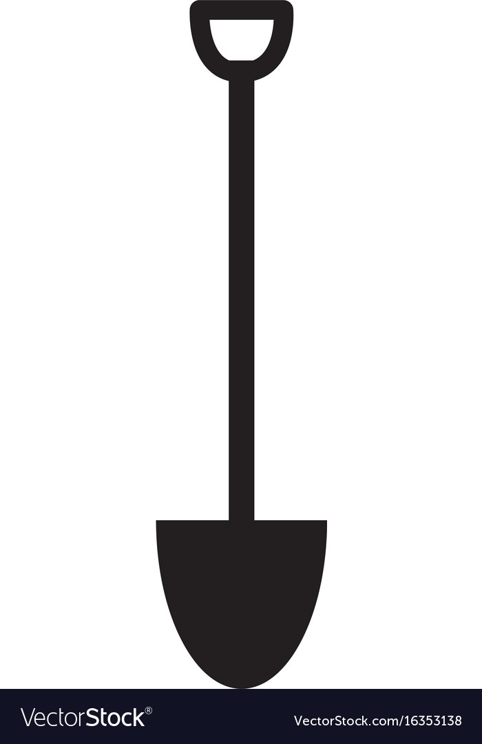 Shovel icon on white background flat style Vector Image