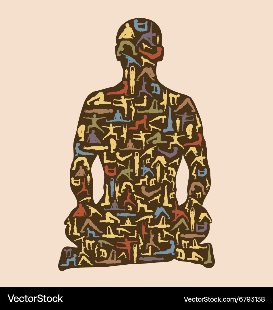 Yoga poses Royalty Free Vector Image - VectorStock