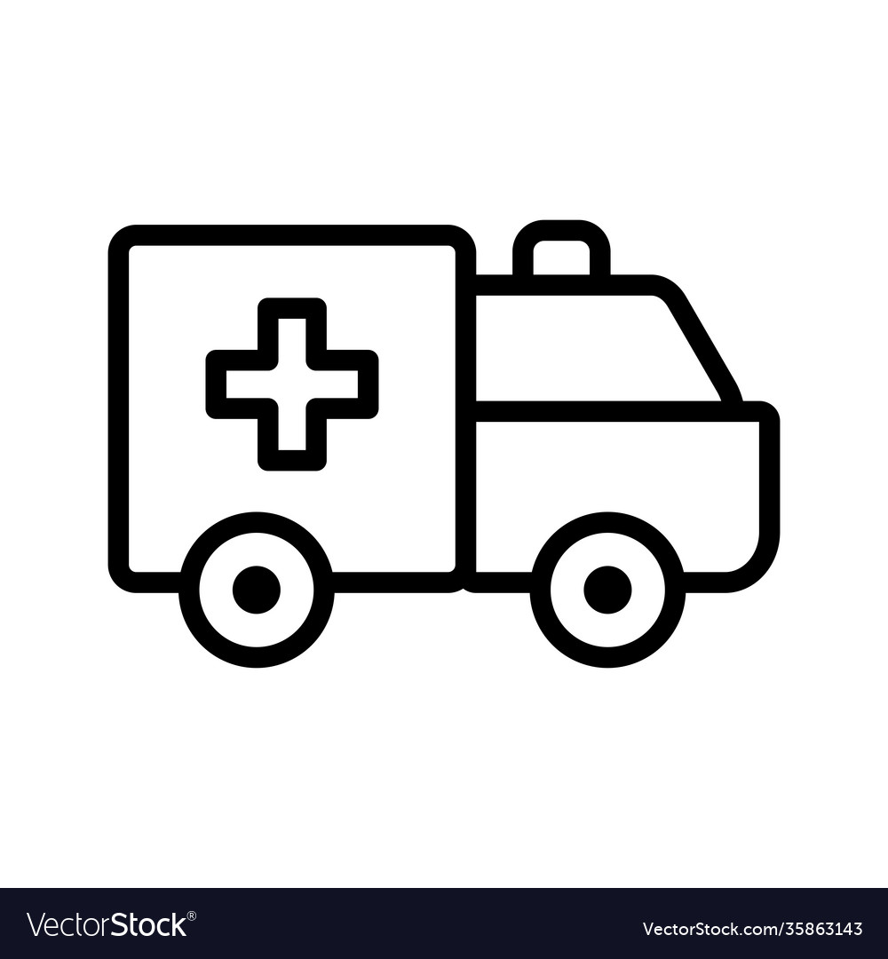 Ambulanz Transport Fahrzeug Linie Symbol