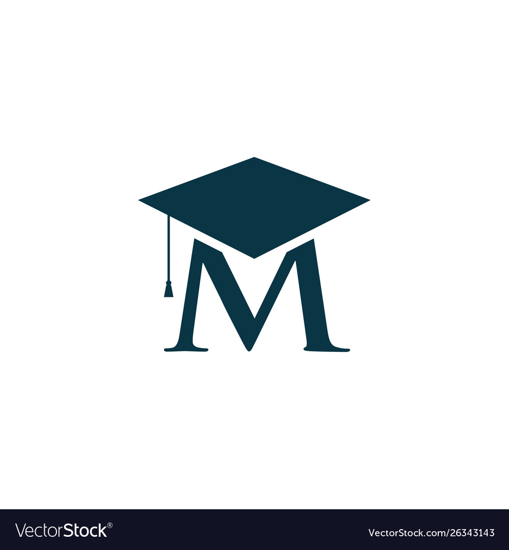 Letter m education logo