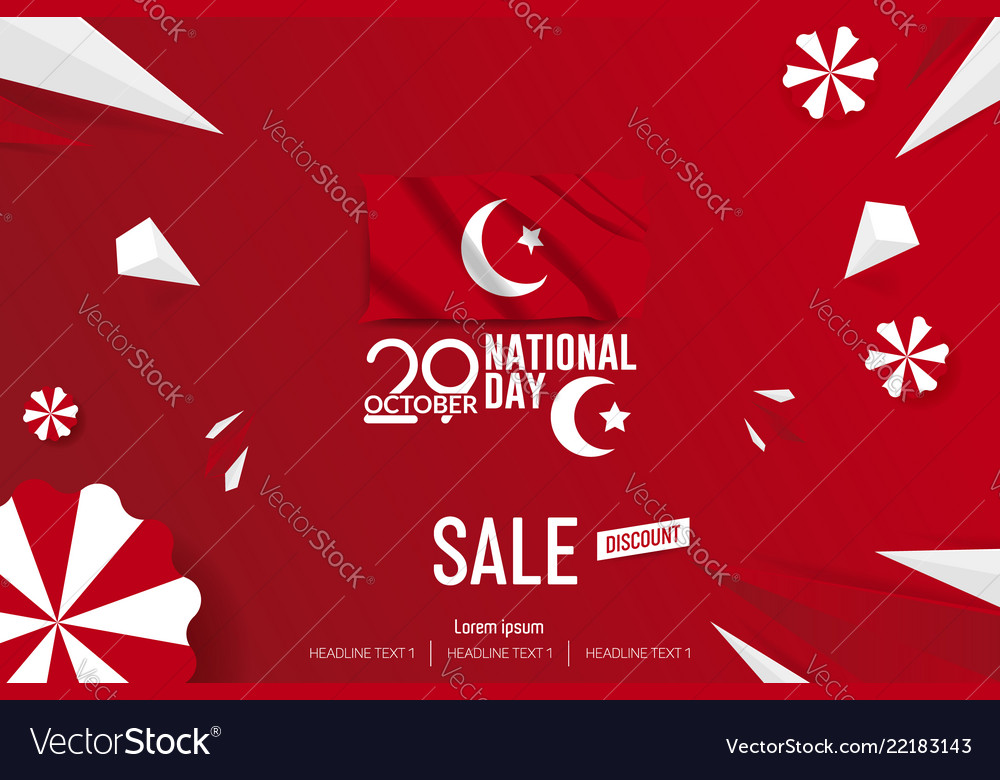 Turkey independence day sale background