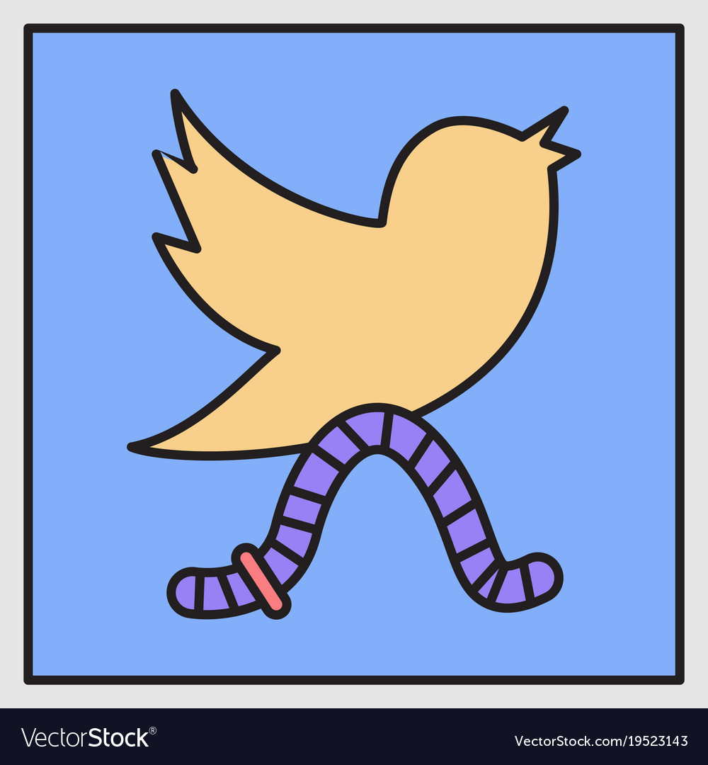 Unusual look tweet bird logotwitter icon