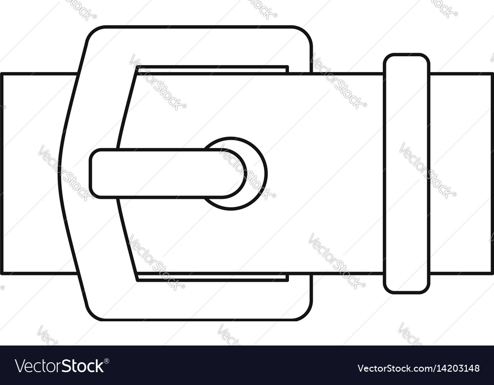 Buckle belt icon outline style Royalty Free Vector Image