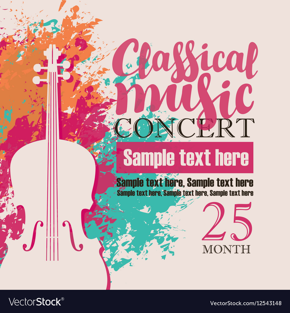 Concert of classical music Royalty Free Vector Image