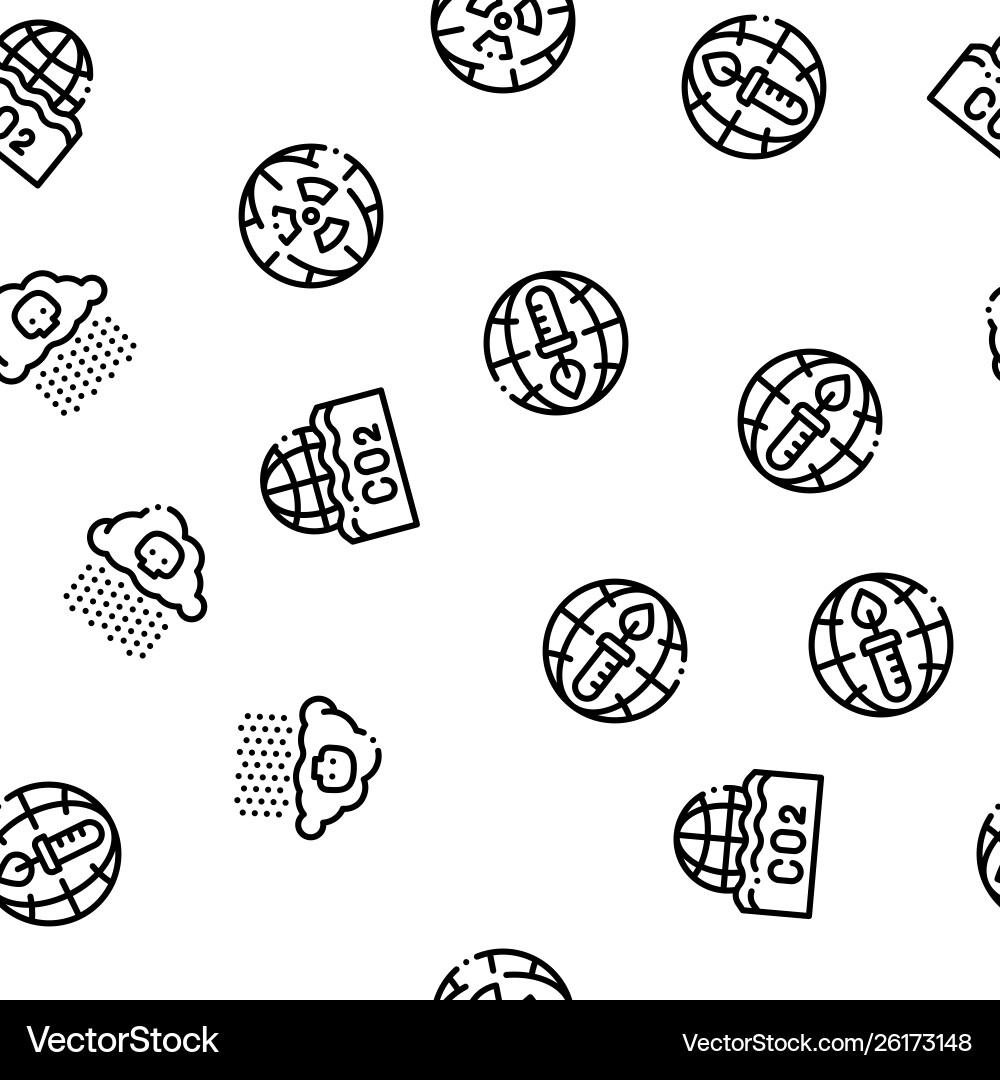 Environmental problems seamless pattern Royalty Free Vector