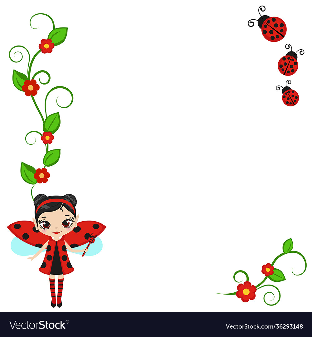 Greeting card with cute fairy