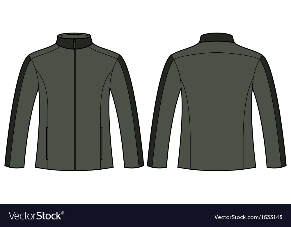 jacket-template-royalty-free-vector-image-vectorstock