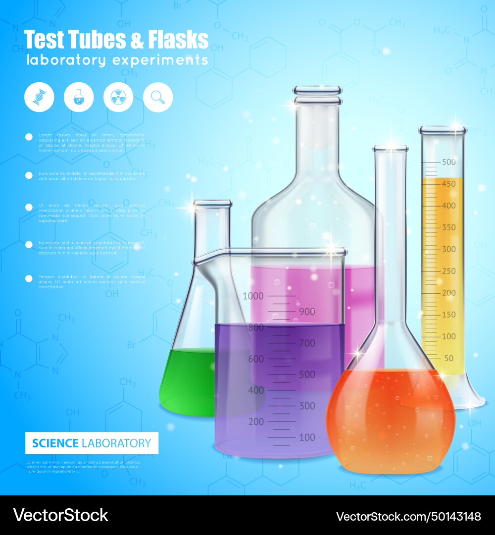 Science laboratory design concept Royalty Free Vector Image