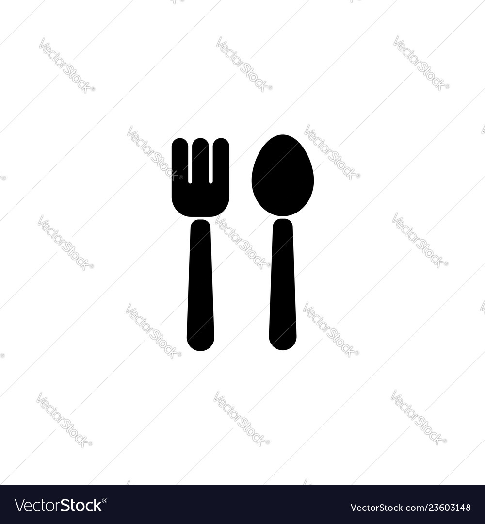 Web line icon cutlery fork and spoon